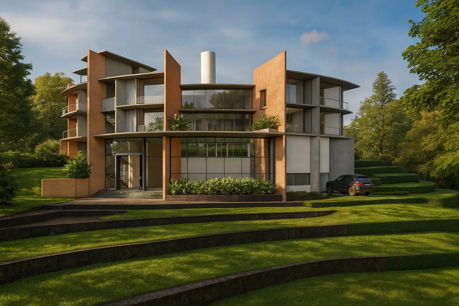 Tropical resort with integrated landscape on a contour site, Our upcoming resort at Munnar